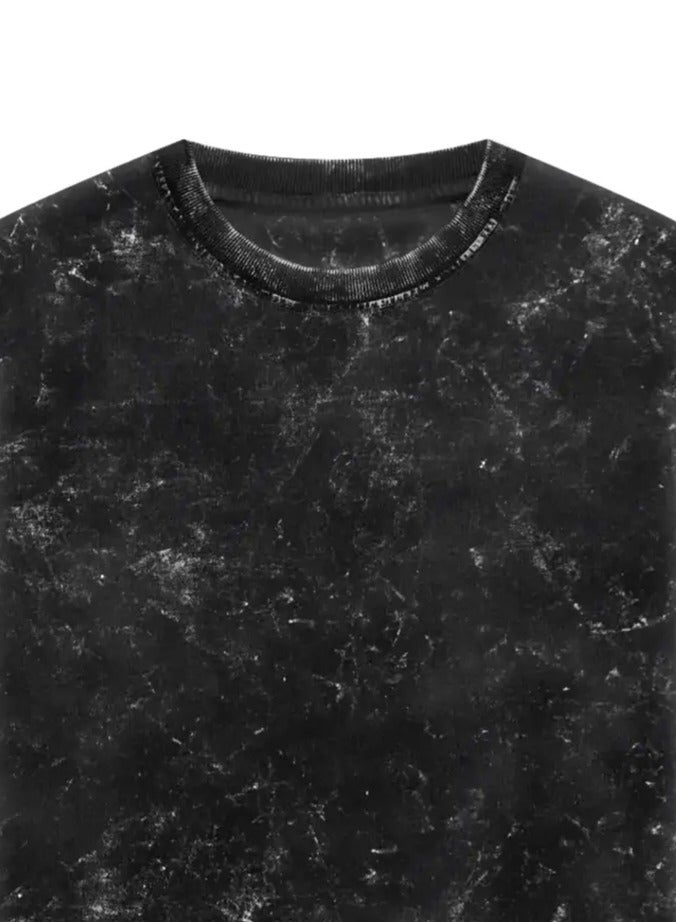 Shuyukh Acid Washed Oversized T-Shirt – Unisex Streetwear, Retro Look - Image 3