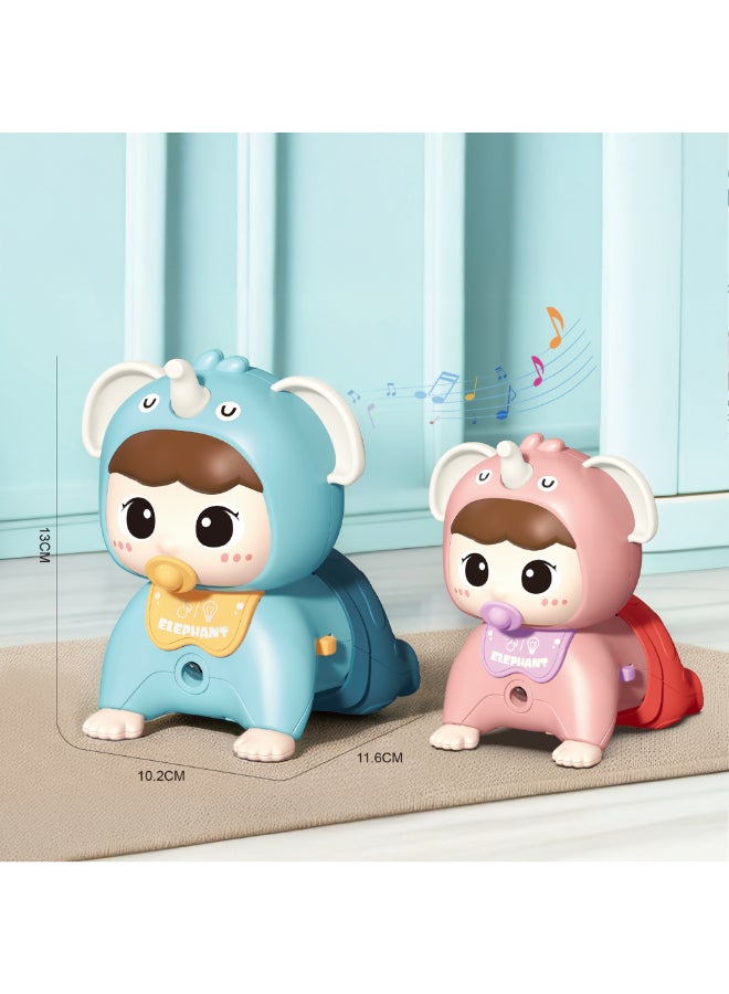 COGNIKIDS Crawling Baby Toy With Music & Projection | Interactive Learning Doll To Encourage Crawling | Soft Chewable Material, Lights, Sound & Movement For Infants & Toddlers Pink - Image 3