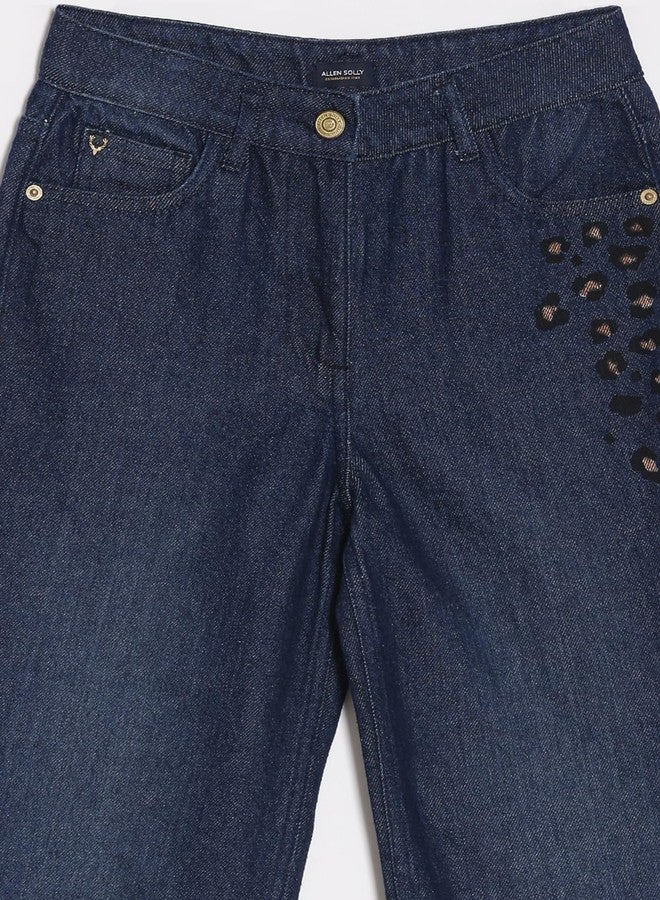 Allen Solly Girl's Regular Jeans (AGDNEWLF376185_Navy - Image 3