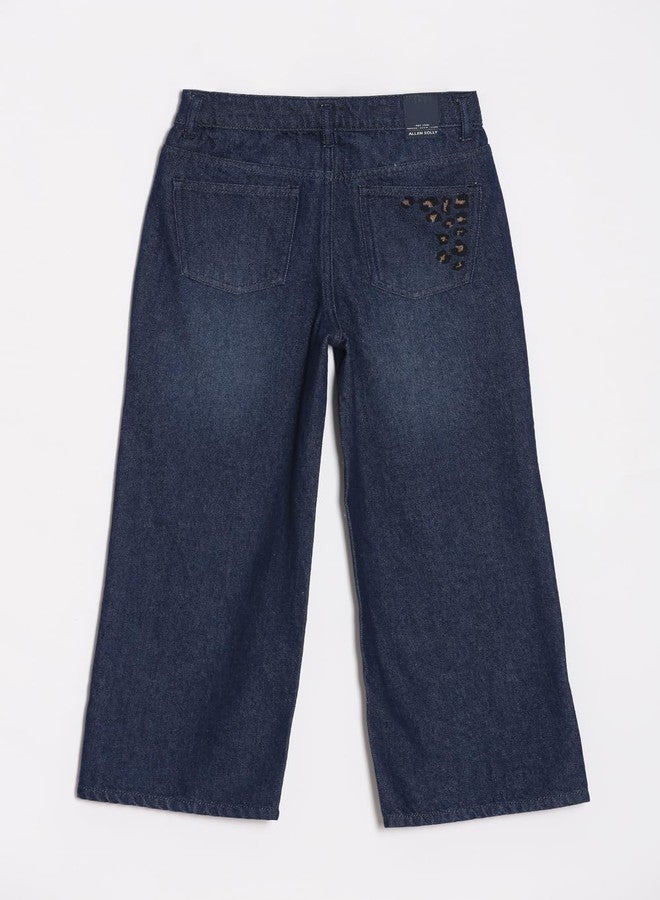 Allen Solly Girl's Regular Jeans (AGDNEWLF376185_Navy - Image 2