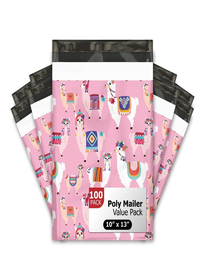 Pro Supply Global 10x13 (100) Lovely Llama Designer Poly Mailers Shipping Envelopes Premium Printed Bags - Image 1
