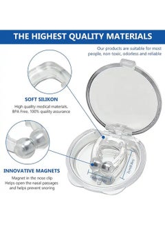 Generic Magnetic Anti Snoring Nose Clips 4 Piece Anti Snoring Device For Preventing Snoring and Improving Sleep  - Image 3
