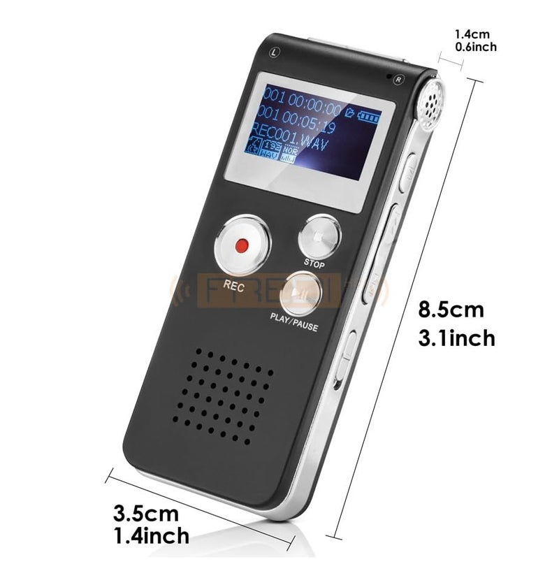 FREDI HD PLUS Phone Shape Voice Recorder | 8GB Inbuilt Audio Device with Voice Activation | Professional Smart Mini Voice Recorder | MP3 Player Portable Tape Dictaphone with USB Recorder - Image 2