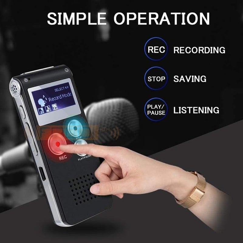 FREDI HD PLUS Phone Shape Voice Recorder | 8GB Inbuilt Audio Device with Voice Activation | Professional Smart Mini Voice Recorder | MP3 Player Portable Tape Dictaphone with USB Recorder - Image 5