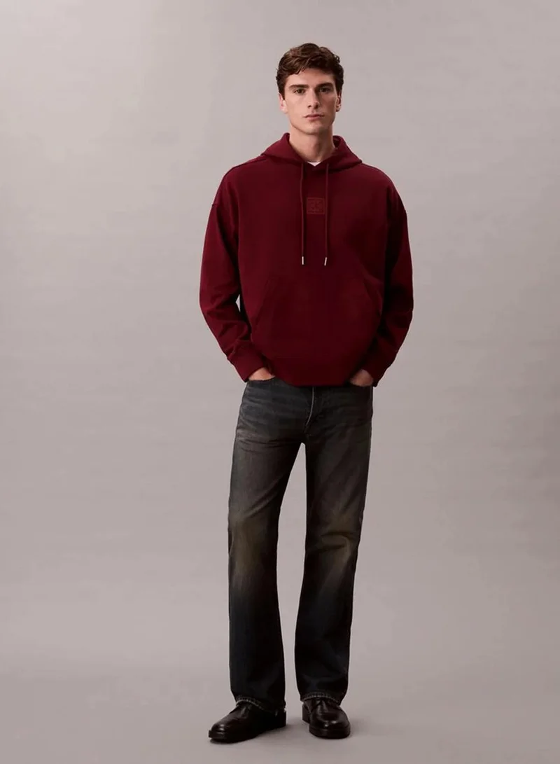 Calvin Klein Emblem Logo Terry Hoodie