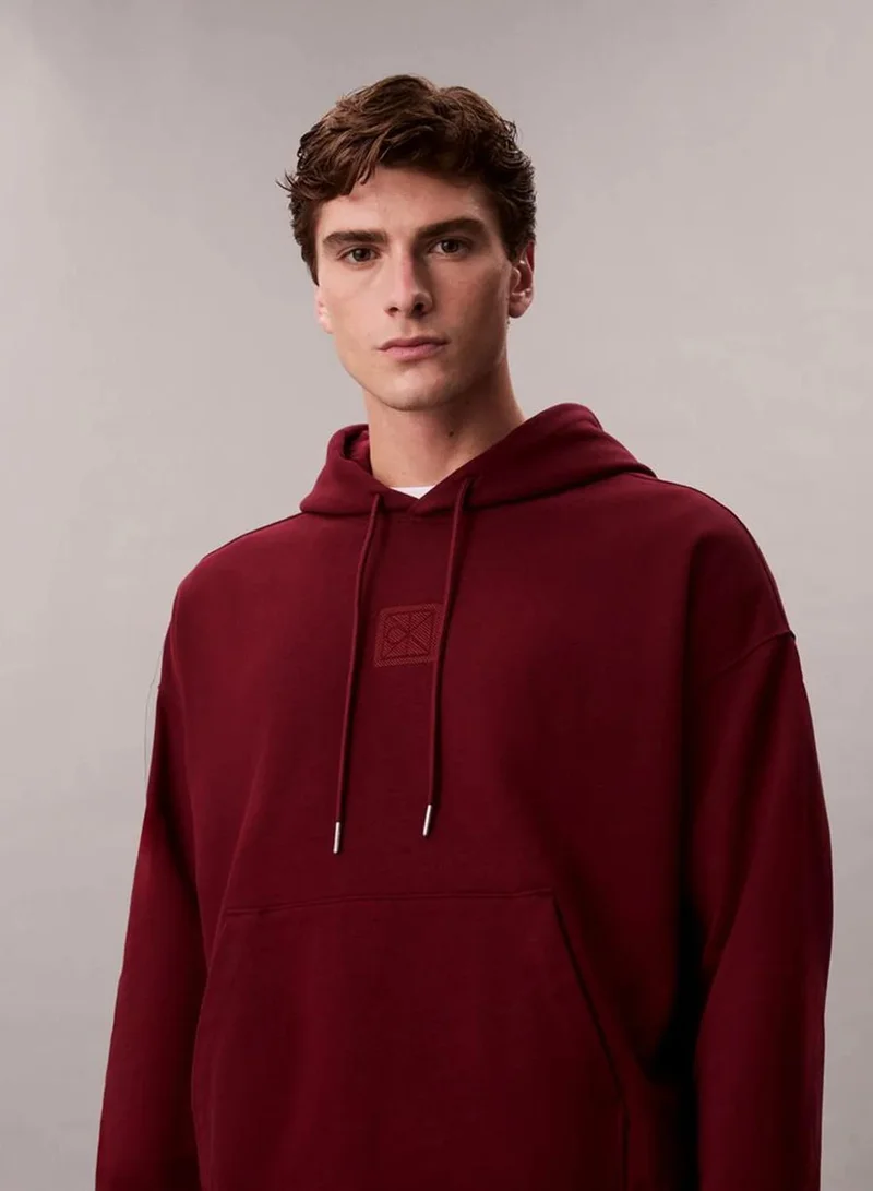 Calvin Klein Emblem Logo Terry Hoodie