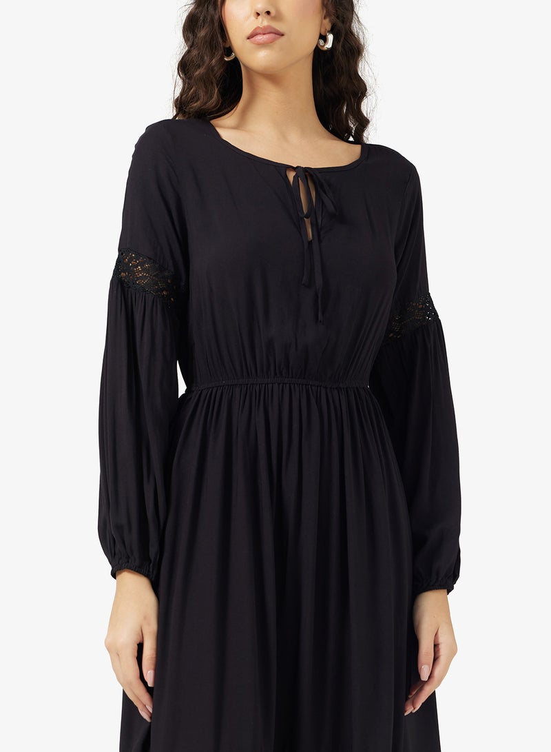 Ginger V Neck Boho A Line Dress - Image 2