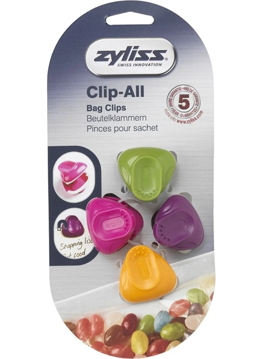 zyliss E990031 4-Piece Bag Closing Clip Small Size