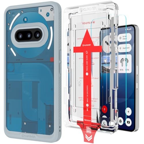 KAPAVER Impulse Series Back Cover Case for Nothing Phone 3a (PC +TPU) (Impulse Gray Case + TG) - Image 1