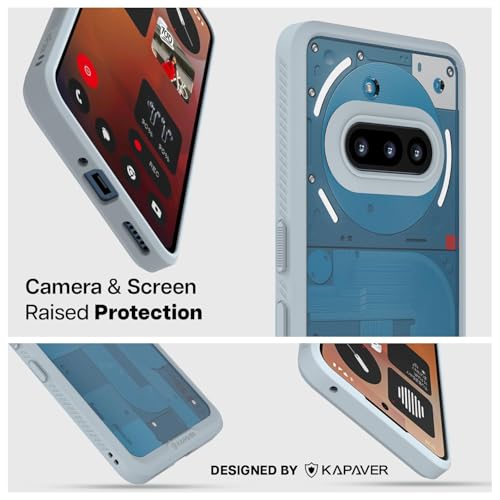 KAPAVER Impulse Series Back Cover Case for Nothing Phone 3a (PC +TPU) (Impulse Gray Case + TG) - Image 3