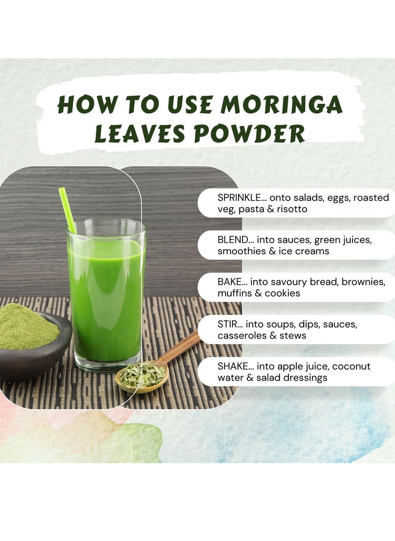 BLISS OF EARTH Bliss of Earth Organic Moringa Leaves Powder For Weight Loss Super Food Dietary Supplement 500gm  - Image 4