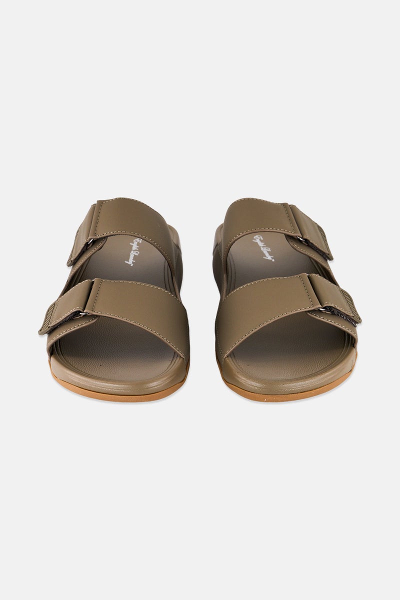 English Laundry Men 2 Strap Slip On Arabic Sandals, Olive  - Image 4