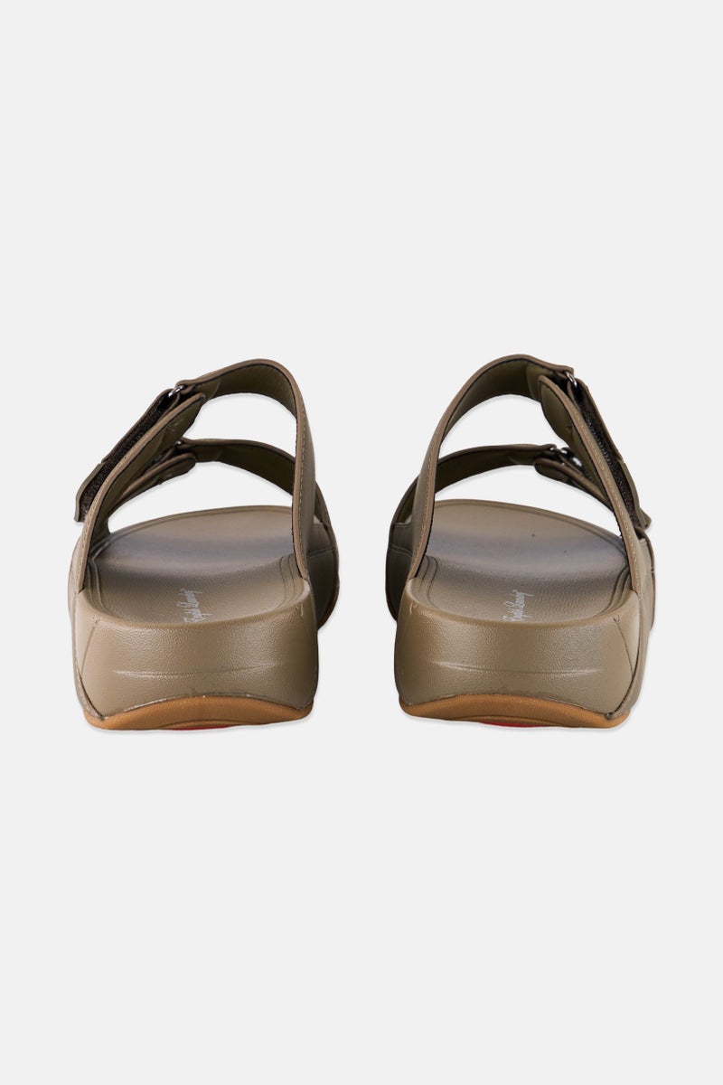 English Laundry Men 2 Strap Slip On Arabic Sandals, Olive  - Image 3