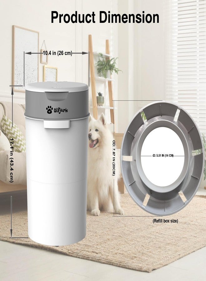 Olfjurk Pet Trash Can| Dog Waste Disposal System for Outdoor and Indoor Odor Control | Dog Poop Trash can | Includes 4 Square Refill Bag - Image 5