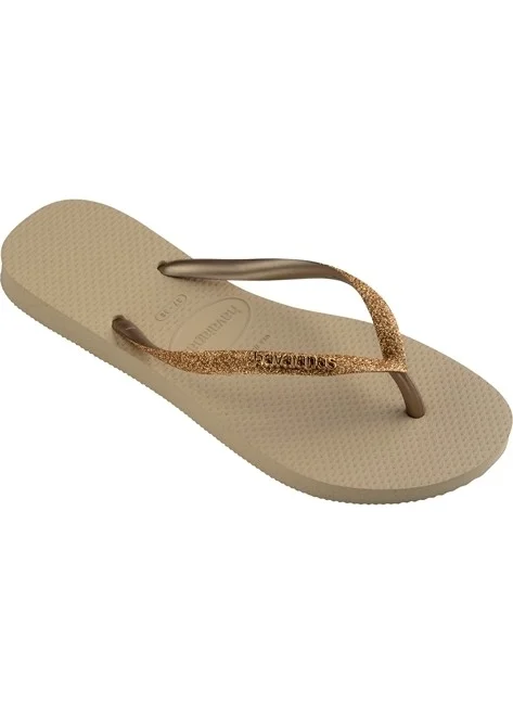 هافاياناس Slim Glitter II Women's Beige Flip-Flops 4146975-9177