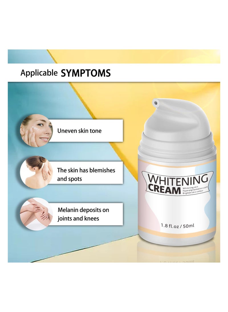 SYOSI Skin Whitening Cream for Body, Underarm Lightening Cream for Intimate Areas and Bleaching, Brightening Cream Dark Spot Remover Corrector for Neck, Armpit, Elbow, Inner Thigh and Knees (1.8oz) - Image 5