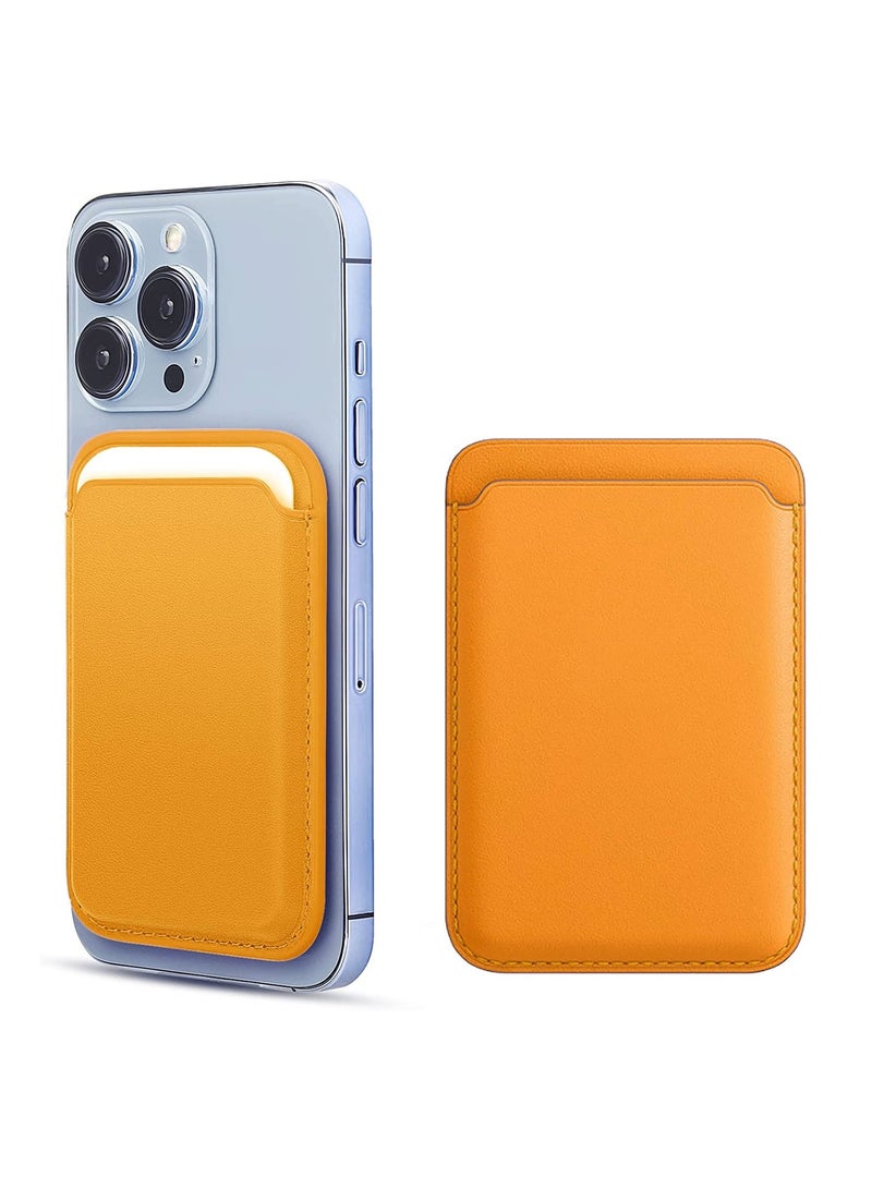 KASTWAVE Mag Safe Wallet, Magnetic Card Wallet Designed for iPhone MagSafe, Suitable for Magsafe Leather Card Holder for iPhone12 13 Mobile Phone Back Sticker Magnetic Card Holder Insert Card Leather - Image 1