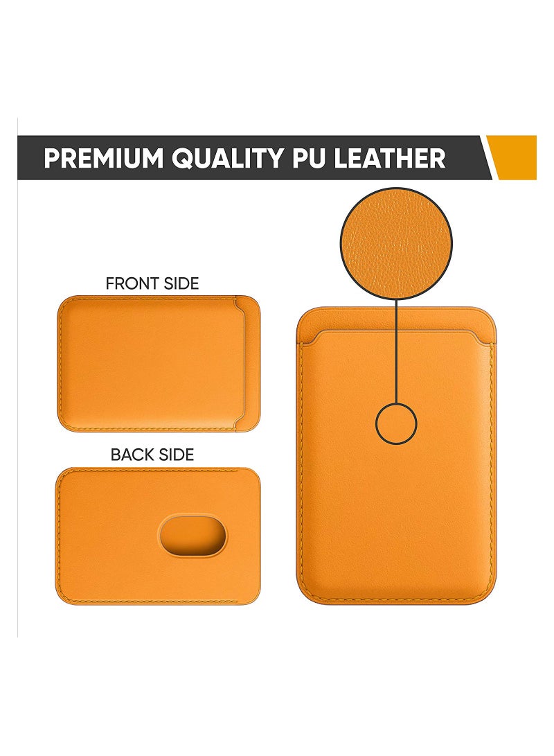 KASTWAVE Mag Safe Wallet, Magnetic Card Wallet Designed for iPhone MagSafe, Suitable for Magsafe Leather Card Holder for iPhone12 13 Mobile Phone Back Sticker Magnetic Card Holder Insert Card Leather - Image 4