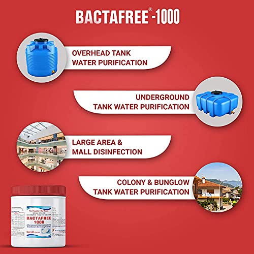 BACTAFREE Chlorine Tablets for Water Tank | Purify 1000 Litres per Tablet, 150 Tablets | Water Purification Tablet, Overhead & Underground Water Cleaning | Effervescent Disinfectant Tablets, Pack of 1 - Image 4