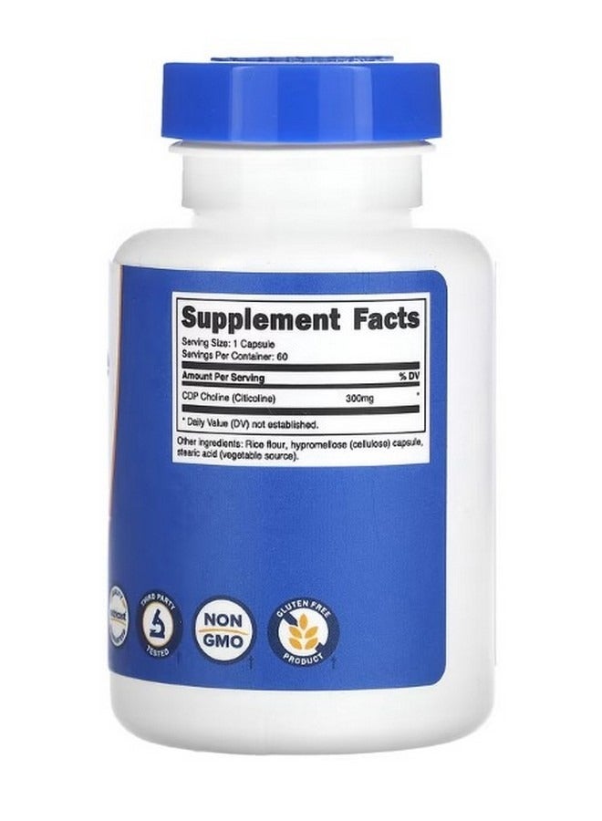 Cdp Choline Citicoline 300 Mg 60 Capsules - Image 2