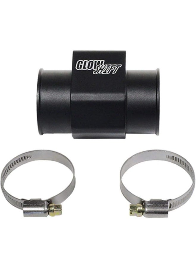 GlowShift 44mm 1-3/4" Radiator Hose Attachment Adapter for Water Coolant Temperature Gauge Sensor - Includes Hose Clamps - Image 1