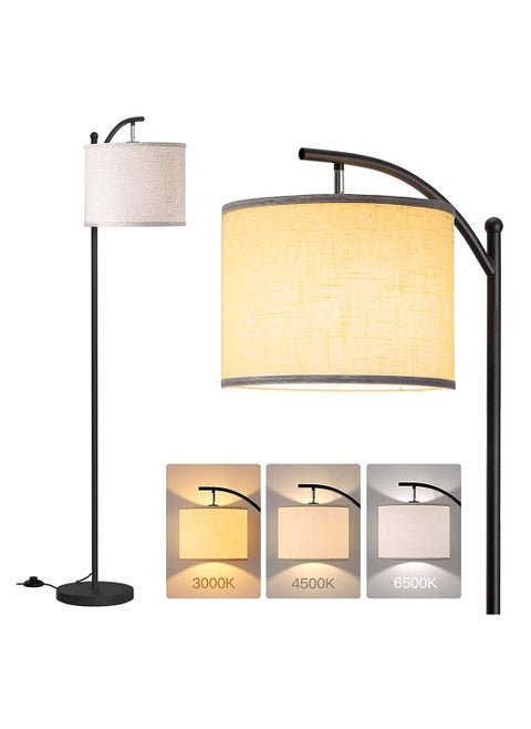 COOLBABY Floor Lamp for Living Room Standing lamp with 3 Color Temperatures Linen lampshade