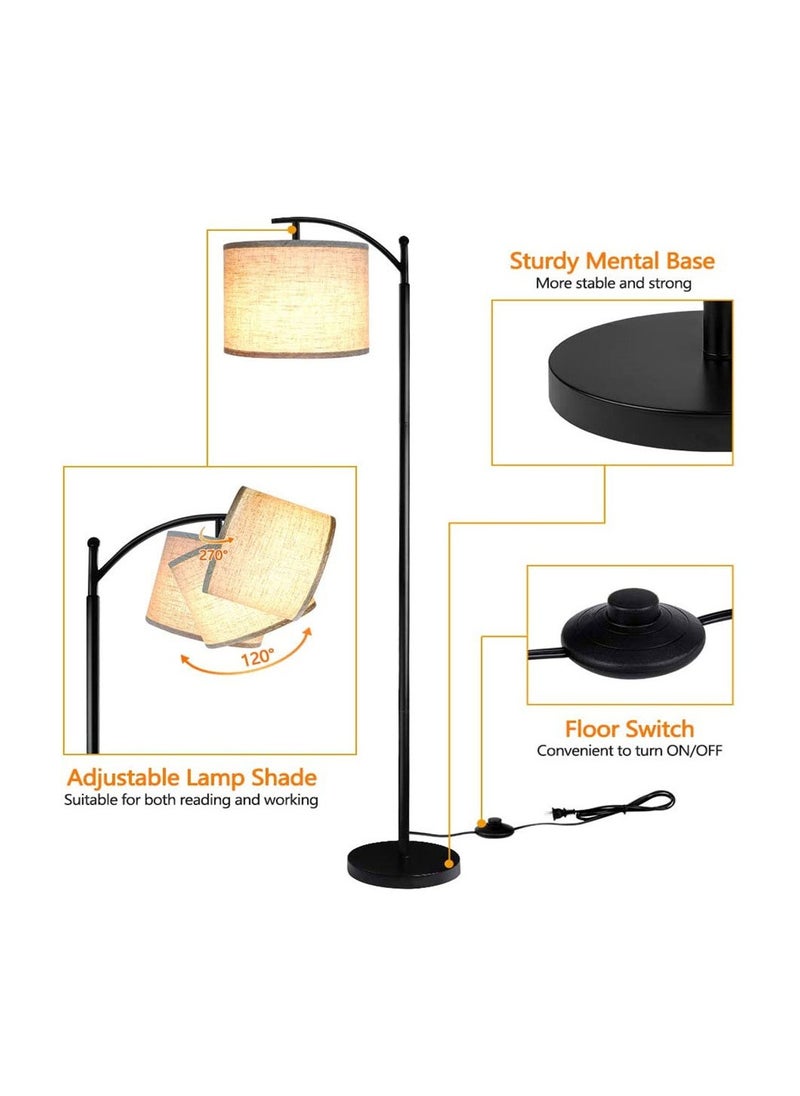Cool Baby - COOLBABY Floor Lamp for Living Room Standing lamp with 3 Color Temperatures Linen lampshade - Image 1