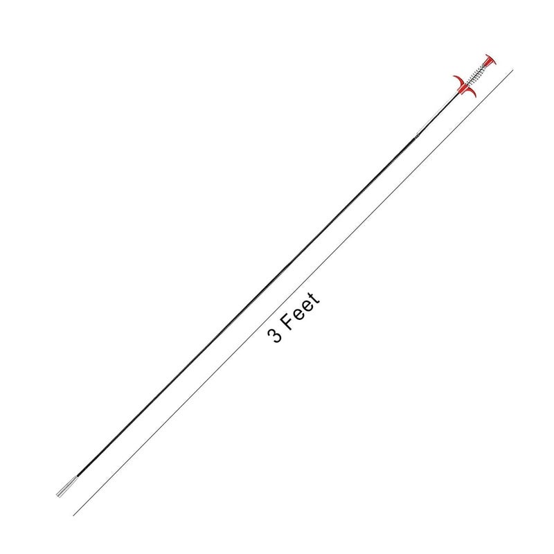 B.K.Jagan and Co B K Jagan & CO Hair Catching Claw Cleaning Stick Drain Plunger Unblocked Kitchen Bath Basin Hair Remover Tool Length 2Ft. (Pack of 2) - Image 2