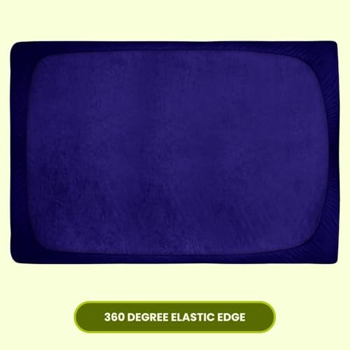 AVI Terry Cotton Ultra Soft Waterproof Bed Mattress Protector Single Size 78x36 inch | Breathable Washable Elastic Fitted Mattresses Cover for Single Size Bed (6.5x3 ft, Navy Blue - Fit On 2-10 Inch) - Image 4