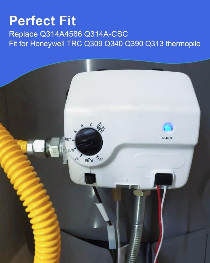 TIKSCIENCE Q314A4586 Pilot Burner with Thermocouple Assembly Fit for Honeywell TRC Q309 Q340 Q390 Q313 Thermopiles Replace Q314A-CSC Gas Furnace Thermocouple - Image 5