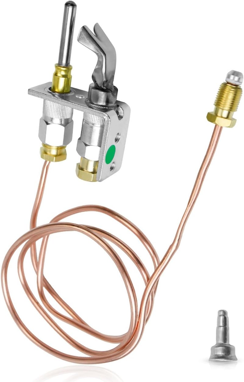 TIKSCIENCE Q314A4586 Pilot Burner with Thermocouple Assembly Fit for Honeywell TRC Q309 Q340 Q390 Q313 Thermopiles Replace Q314A-CSC Gas Furnace Thermocouple - Image 1