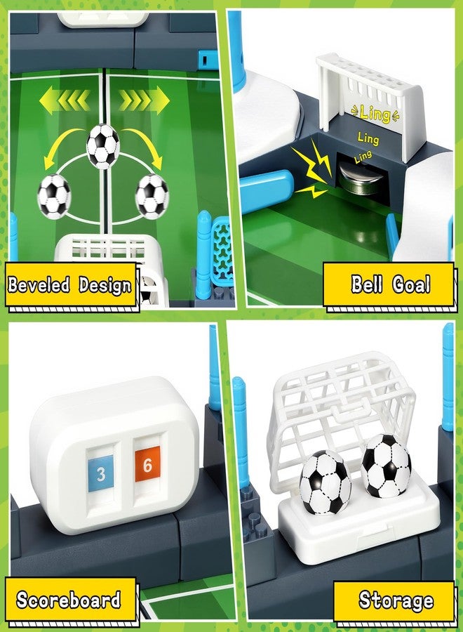 Mastom Soccer Board Game for Kids, 20" Interactive Tabletop Foosball Game with Scoreboard & Goal Bell, Indoor Playroom Family Toys Educational & Active Toy for Boys Girls Ages 3+ - Image 2