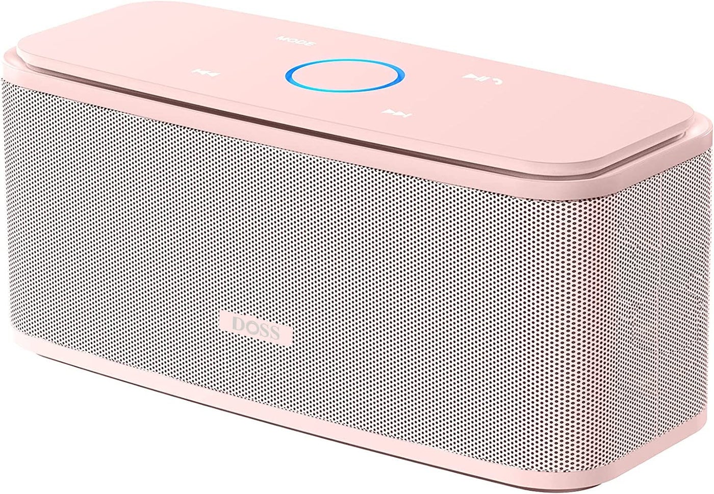 DOSS SoundBox Touch Wireless Bluetooth Speaker-12W HD Sound with Rich Bass, IPX5 Waterproof, 20H Playtime, Ideal Christmas & White Elephant Gift for Men, Women, Teens, Office, Home, Travel-Light Pink