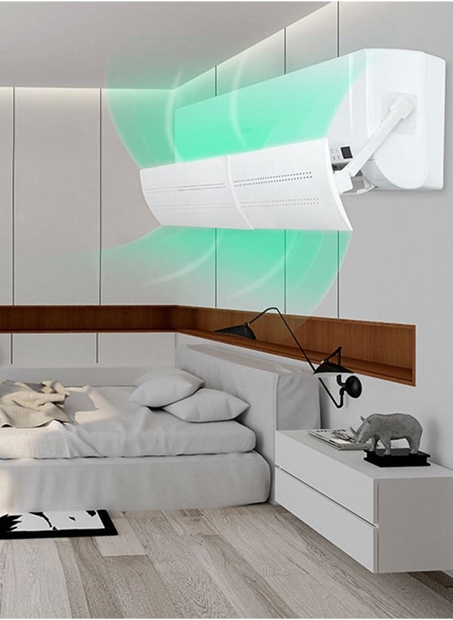 Arabest Air-conditioning Deflector, Adjustable Without Punching, Anti-direct Blowing Plastic Hook to Block the Wind, Suitable for Household Split Air Conditioners  - Image 1