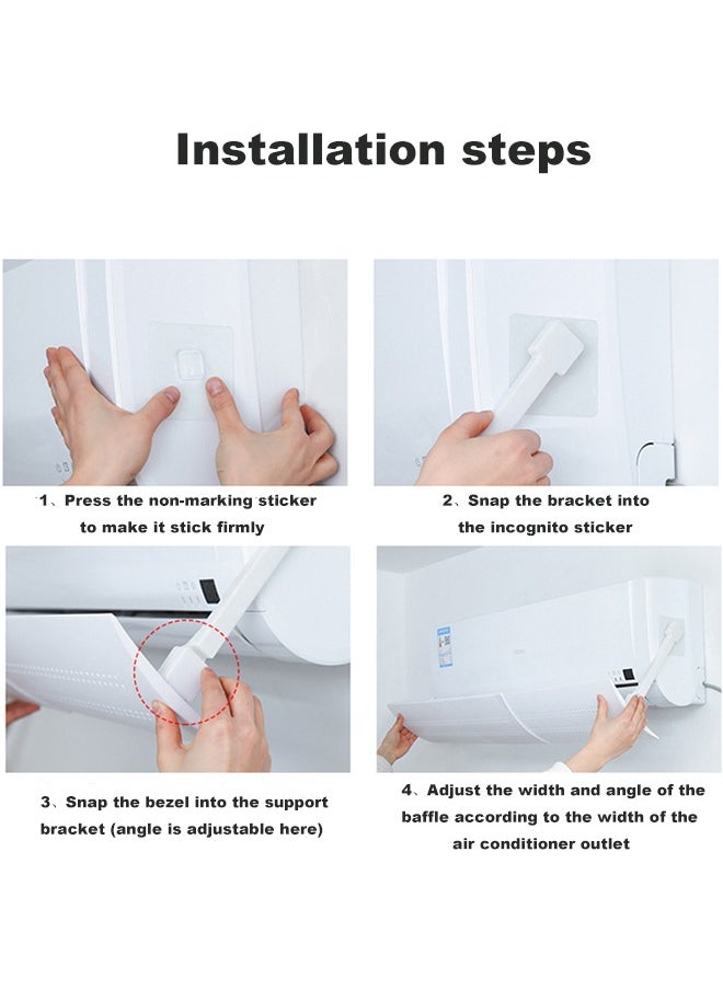Arabest Air-conditioning Deflector, Adjustable Without Punching, Anti-direct Blowing Plastic Hook to Block the Wind, Suitable for Household Split Air Conditioners  - Image 5