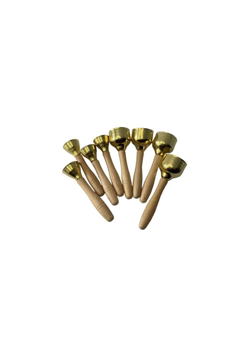 Megarya Kids Handbell, Solid Wooden Handle Hand Bell, School Bell, Multi-Purpose for Children Toy Firm For School Children Toy  - Image 1