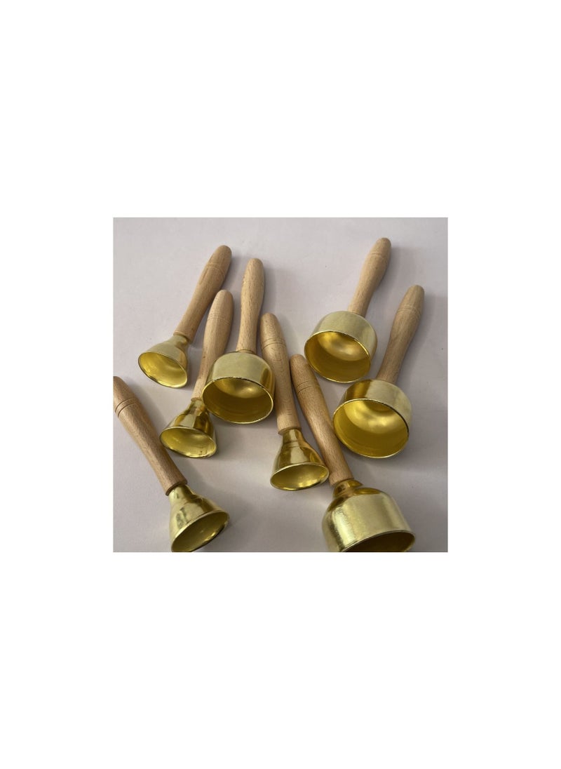 Megarya Kids Handbell, Solid Wooden Handle Hand Bell, School Bell, Multi-Purpose for Children Toy Firm For School Children Toy  - Image 2