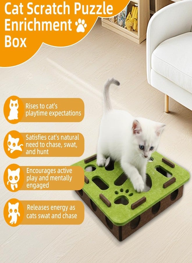SEILETOO Cat Puzzle Box with A Chew Rope, Puzzle Toy for Kitten, Cat Nail File Scratcher Box, Bite & Scratch Resistant, for Scratching Hunting Mental - Image 5