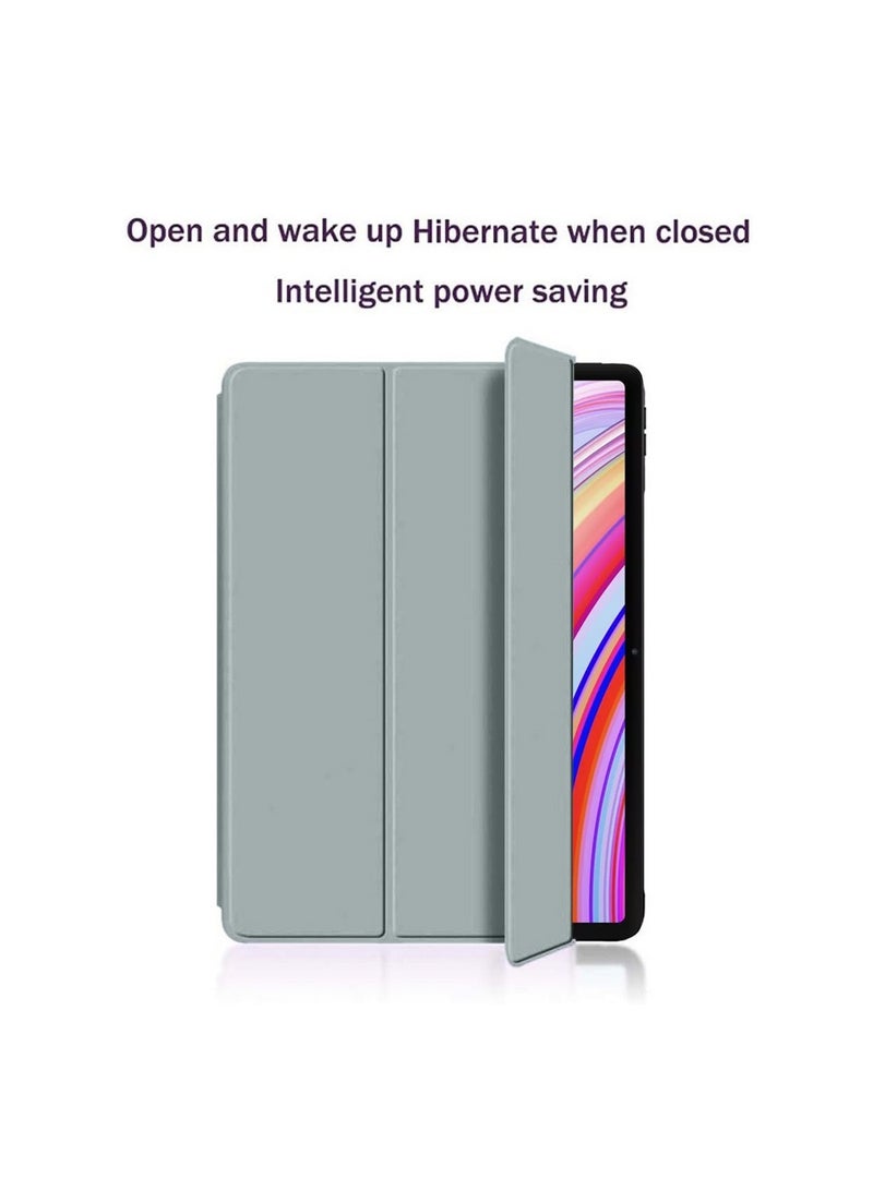 Techie Smart Folio Flip Trifold Back Case with Auto Wake/Sleep Function Cover for Xiaomi Redmi Pad Pro 12.1 / Poco Pad 12.1 2024 – Grey - Image 5