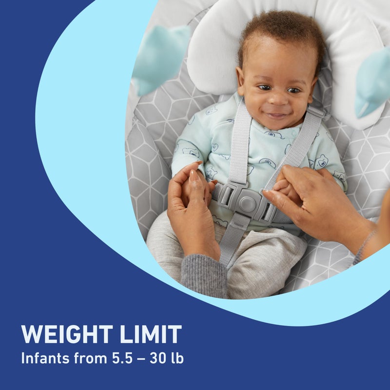 Graco Simple Sway Baby Swing, Sideâ€‘toâ€‘Side Sway, Infant Swing with 6 Speeds, Vibration, Abbington - Image 5