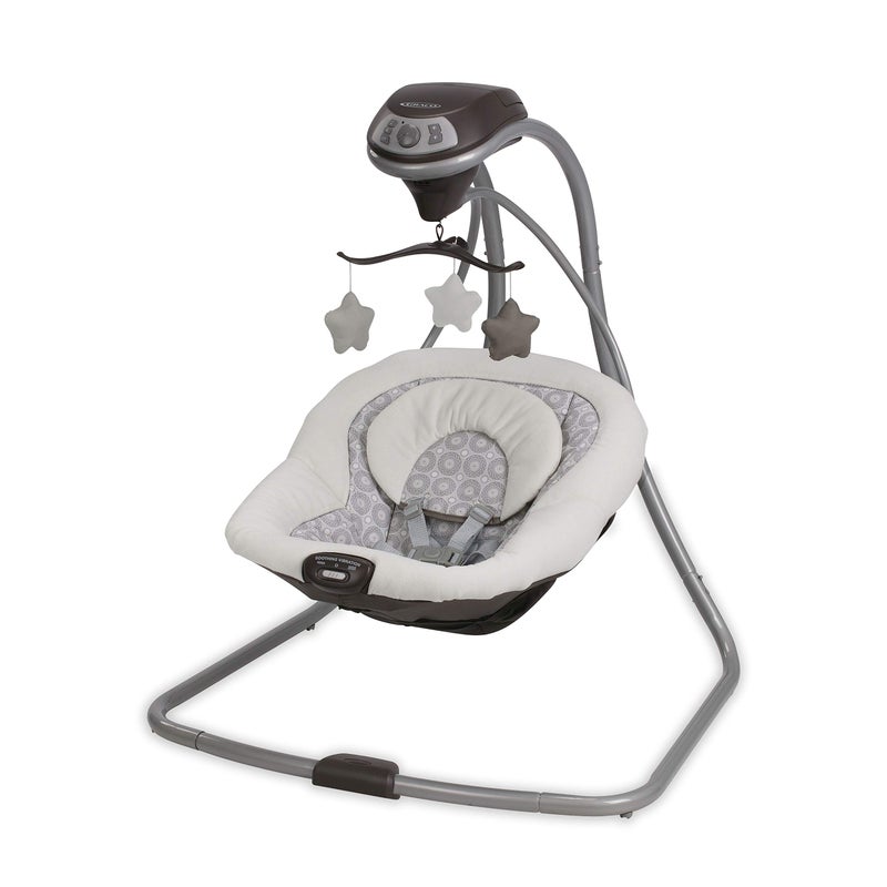 Graco Simple Sway Baby Swing, Sideâ€‘toâ€‘Side Sway, Infant Swing with 6 Speeds, Vibration, Abbington - Image 1