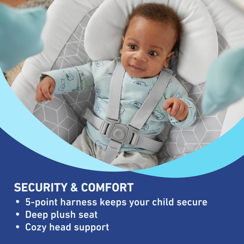 Graco Simple Sway Baby Swing, Sideâ€‘toâ€‘Side Sway, Infant Swing with 6 Speeds, Vibration, Abbington - Image 4
