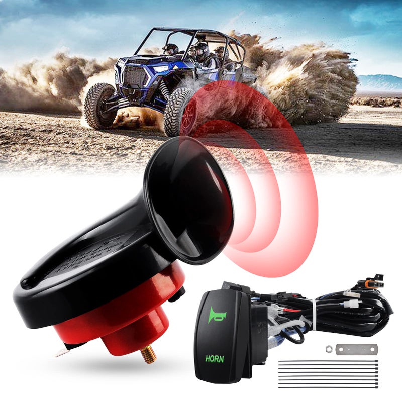 طقم بوق UTV طقم بوق RZR مع مفتاح دوار 12 فولت لسيارات بولاريس RZR رانجر رانجر PRO XP كان آم ملحقات UTV