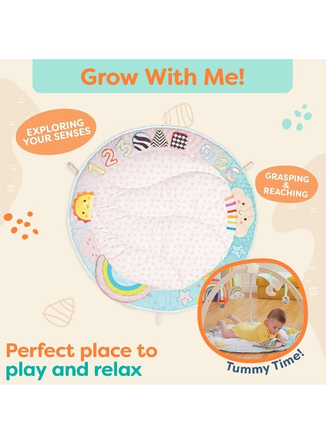 B. toys â€“ Wooden Baby Gym & Soft Play Mat with 5 Hanging Sensory Toys for Newborns â€“ Sunrise to Sunset Design â€“ Tummy Time & Motor Skills â€“ for Babies 0+ Months - Image 5