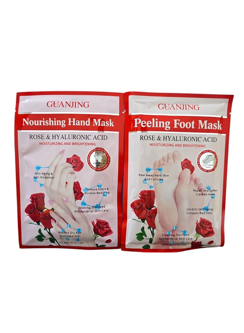 GUANJING Nourishing Rose & Hyaluronic Hand & Body Mask - Image 1
