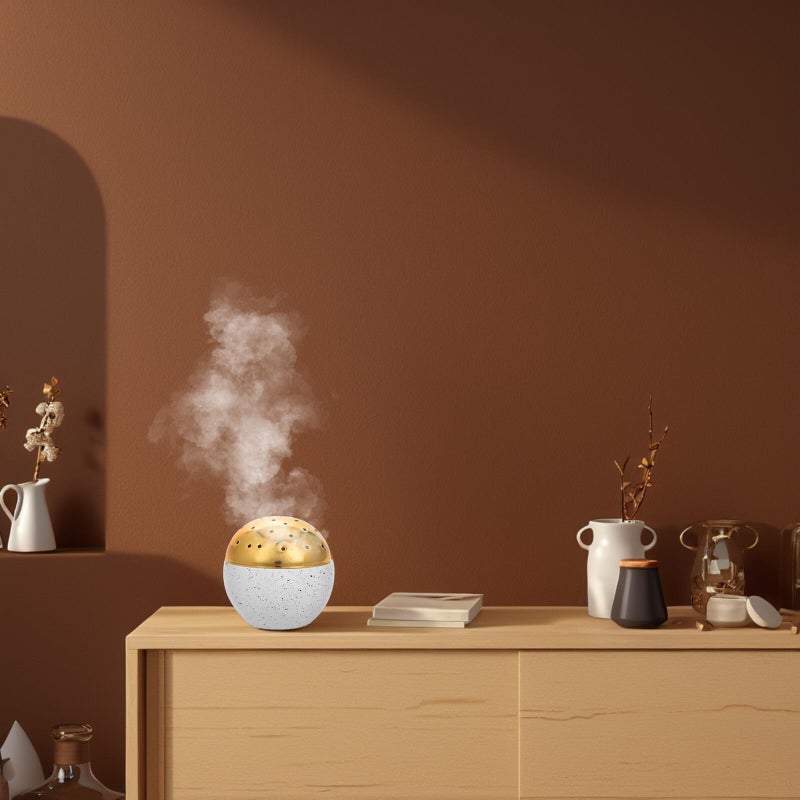 Handheld Cement Incense Burner For Sticks White Black Speckled Aromatherapy Home Decor - Image 5