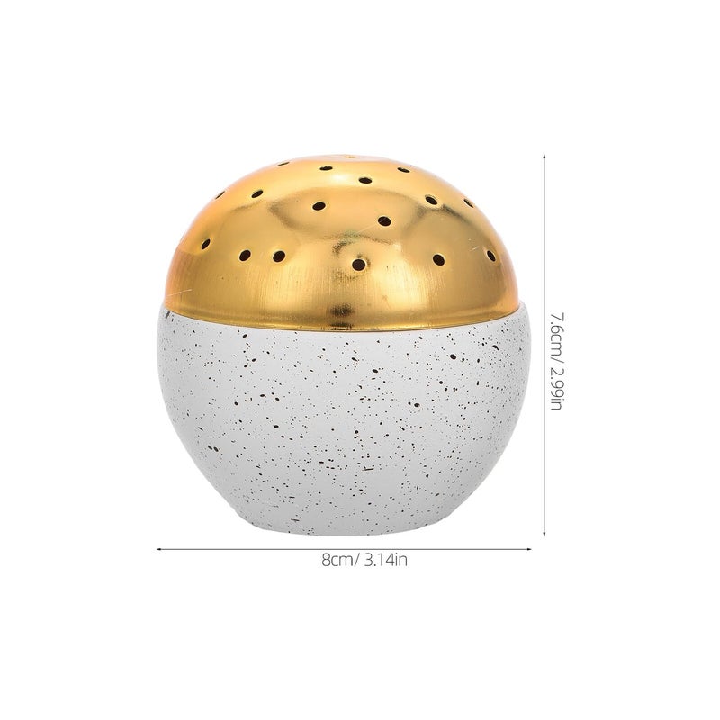 Handheld Cement Incense Burner For Sticks White Black Speckled Aromatherapy Home Decor - Image 3