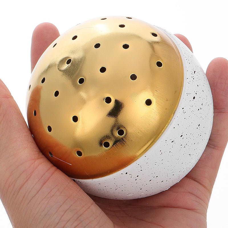 Handheld Cement Incense Burner For Sticks White Black Speckled Aromatherapy Home Decor - Image 4