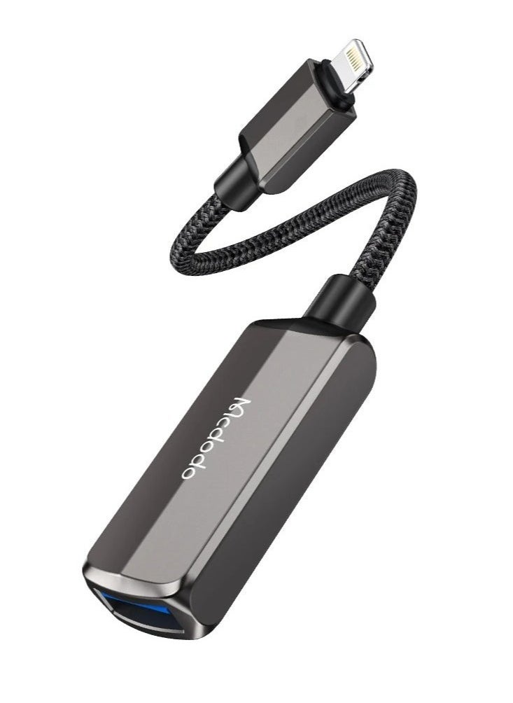 Mcdodo CA-2690 OTG 2-in-1 Converter – Lightning to USB 3.0 Adapter for iPhone and iPad – Fast Data Transfer and Charging – Plug and Play USB OTG Cable Connector for Photos, Videos, and Files – Portable, Compact iOS USB 3.0 Adapter Compatible with iOS Devices and MacBook Pro  - Image 3