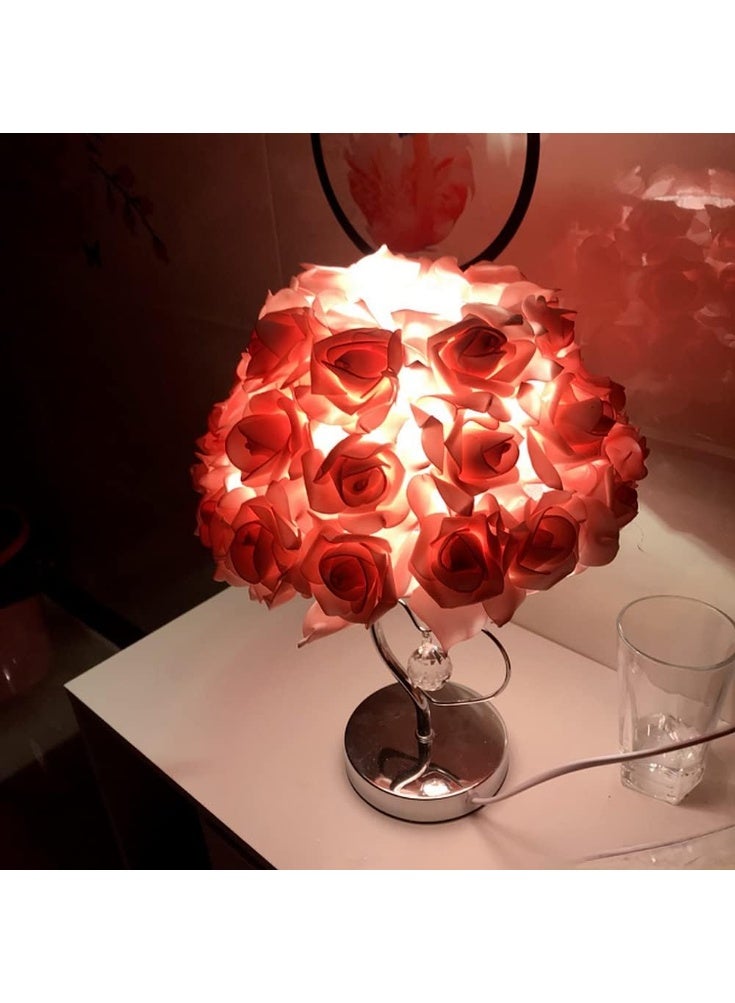 FEND Modern Colorful Rose LED Table Lamp Loving Heart Desk Light Bedroom Lighting Decor Red - Image 4